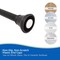 Kenney Mfg Twist & Fit No Tools Gloria Decorative Tension Shower Curtain Rod, 42-72in, Black KN909C/5HUS - alternate 6